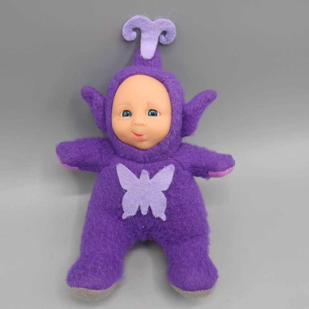 Hartin Mini Bean Bag Purple Plush Teletubbies Tinky‎ Winky 6 inch w Butterfly